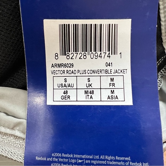 Women's NWT Reebok Vector Road Plus Convertible Pack-able Jacket - Picture 9 of 9